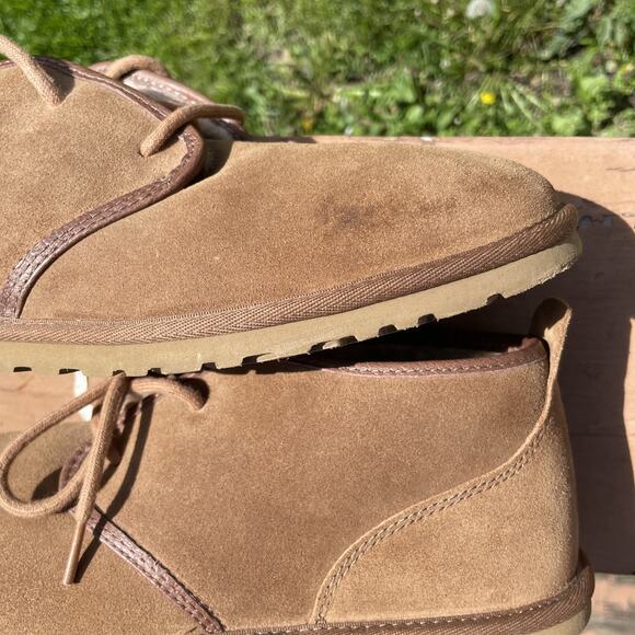 UGG Maksim Men\'s Chukka Boots Suede Sheepskin Lined Size 10 Tamarind Brown main image 13